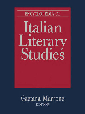 cover image of Encyclopedia of Italian Literary Studies